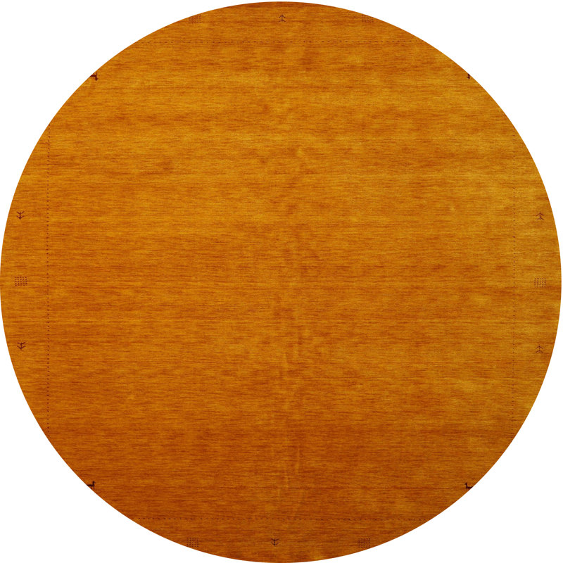 Tapis contemporain orange, Rond 6 pi x 6 pi