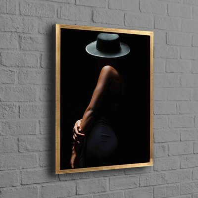 Décoration murale abstraite en toile de coton silhouette femme aux couleurs pastel pour un design intérieur élégant