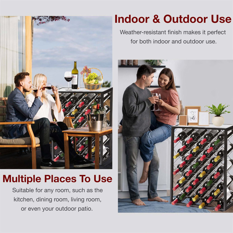 Bohlman Wine Bottle Rack Black