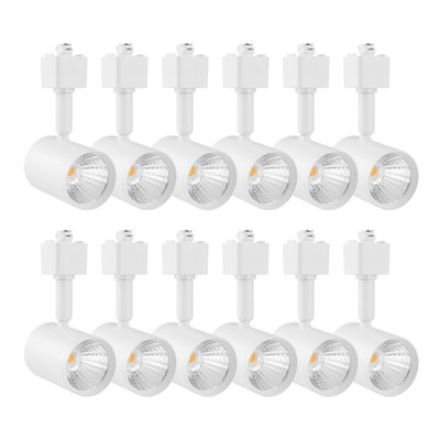 Dimmable LED Track Lighting Heads Compatible with Single Circuit H Type Rail Ceiling Spotlight for Accent Task Wall Art Exhibition