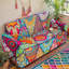 Housse extensible Boho Triangle Patchwork-650775116