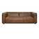 Kenisha 94.5" Genuine Top Grain Leather Square Arm Sofa
