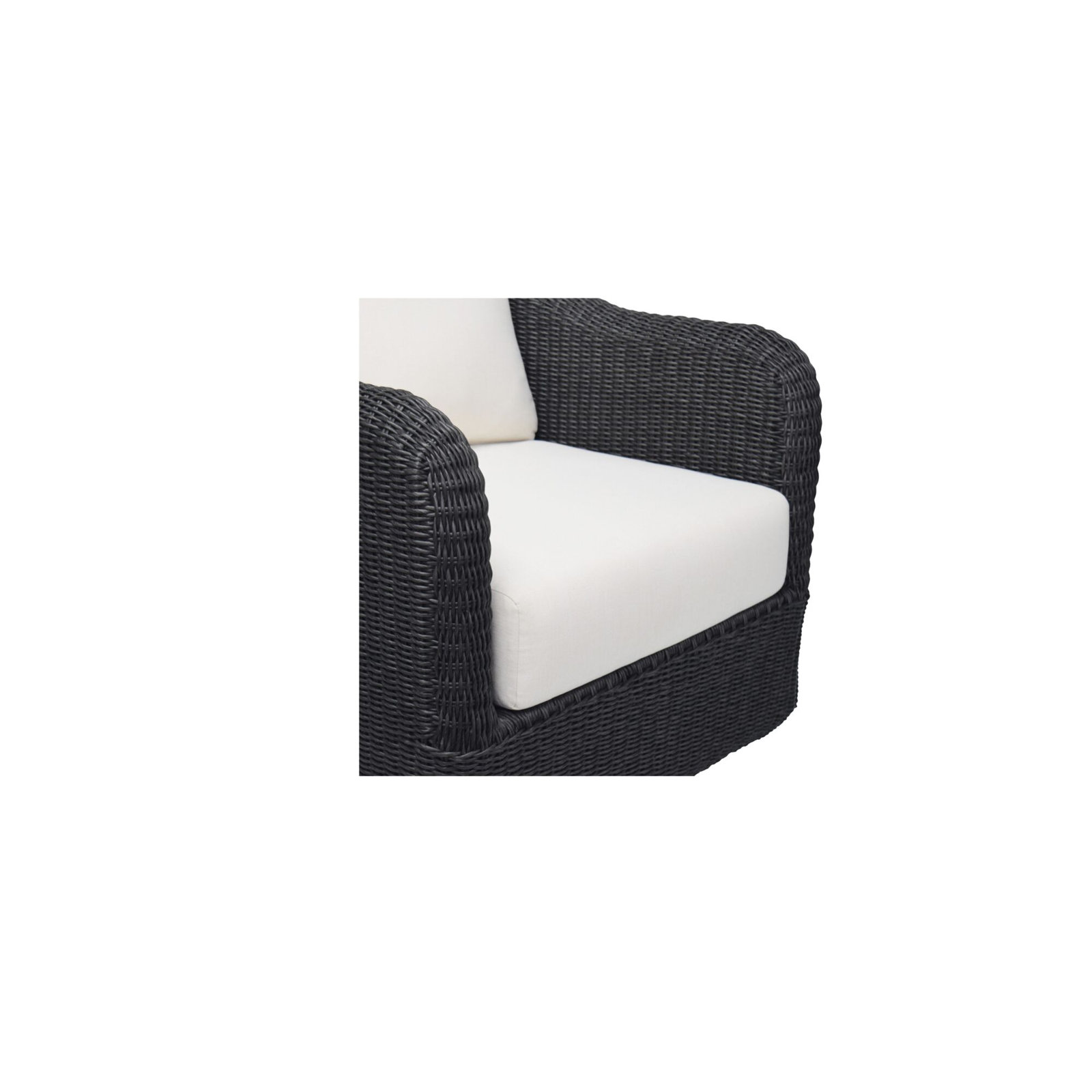 Nahlia Swivel Patio Lounge Chair, Black