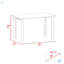 Bureau d'ordinateur 47 po brun et noir