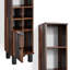 39Cm W x 130.6Cm H x 141Cm D Solid Wood Tall Bathroom Cabinet