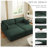 Bentura Oversized Upholstered Hunter Green Corduroy Modular Sleeper Sofa Bed Lounge Modular Sofa with Armrests & Throw Pillows-1367300670