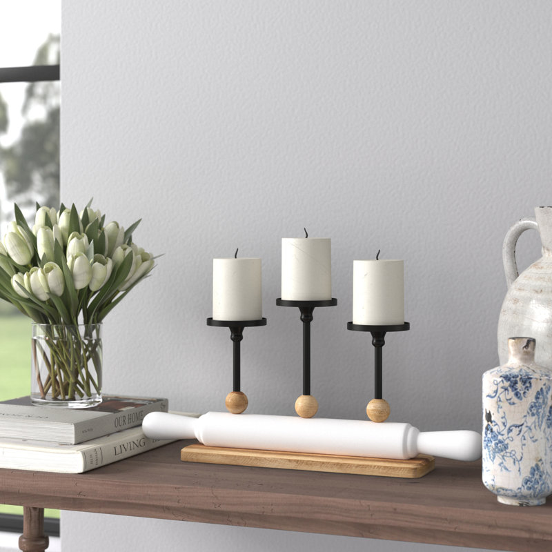 9.40'' H Iron Tabletop Candelabra