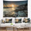 Plage sydney seascape avec tapisseriee coucher de soleil brillante-28501364
