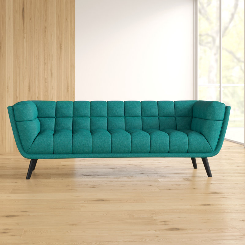 Carson Carrington Karhula Upholstered Sofa, Teal Plainweave