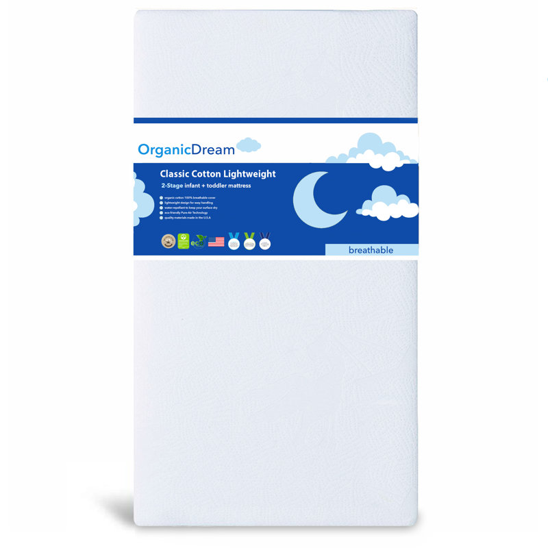 Greenguard Gold Certified 2 Stage Standard Crib/Toddler Rectangle Mattress
