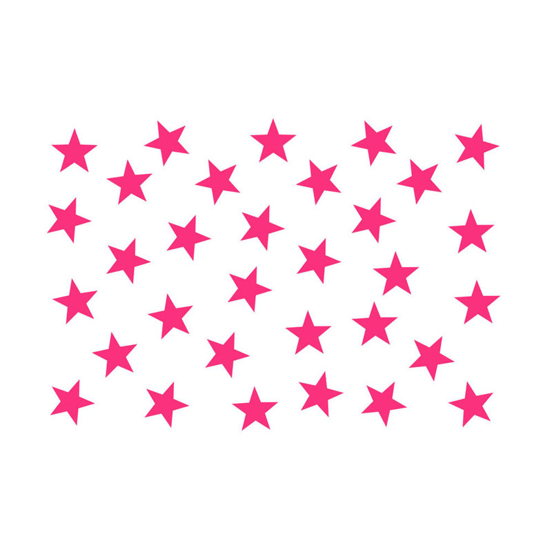 Star Semi-Gloss Paste the Wall Mural, 350 cm x 245 cm, Pink
