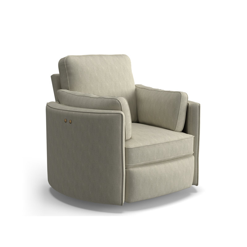 Fauteuil inclinable Vedika, Tissu performance beige défense, Alimentation