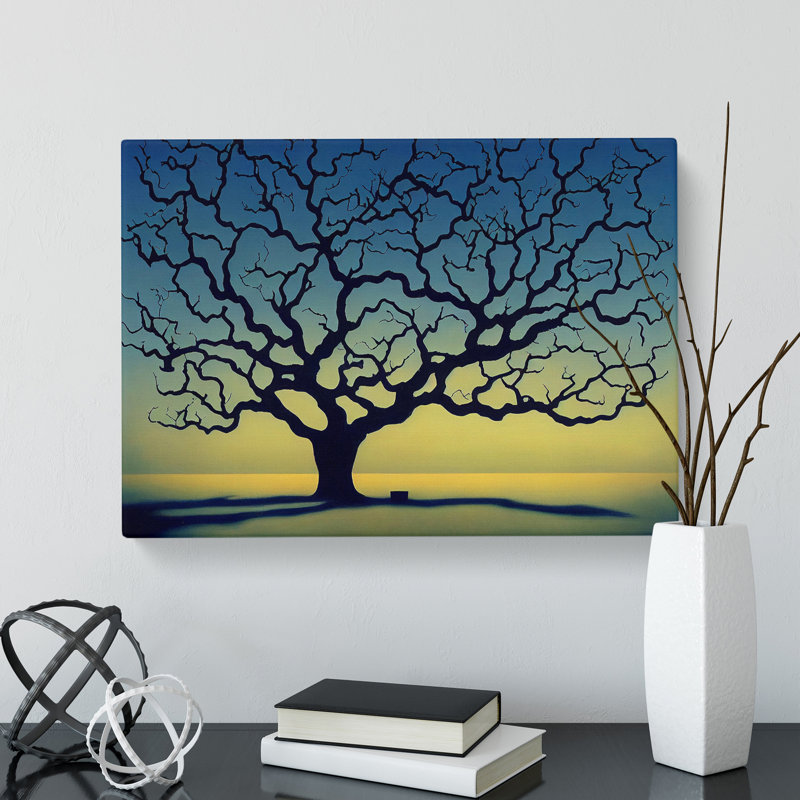 Enlightened Oak Tree - Wrapped Canvas Print, 50cm H x 76cm W x 3cm D