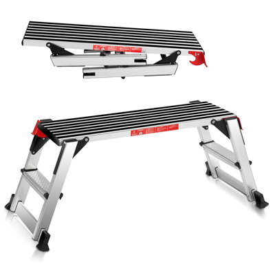 330 lbs Aluminum Folding Step Stool Ladder, Non-Slip, Portable