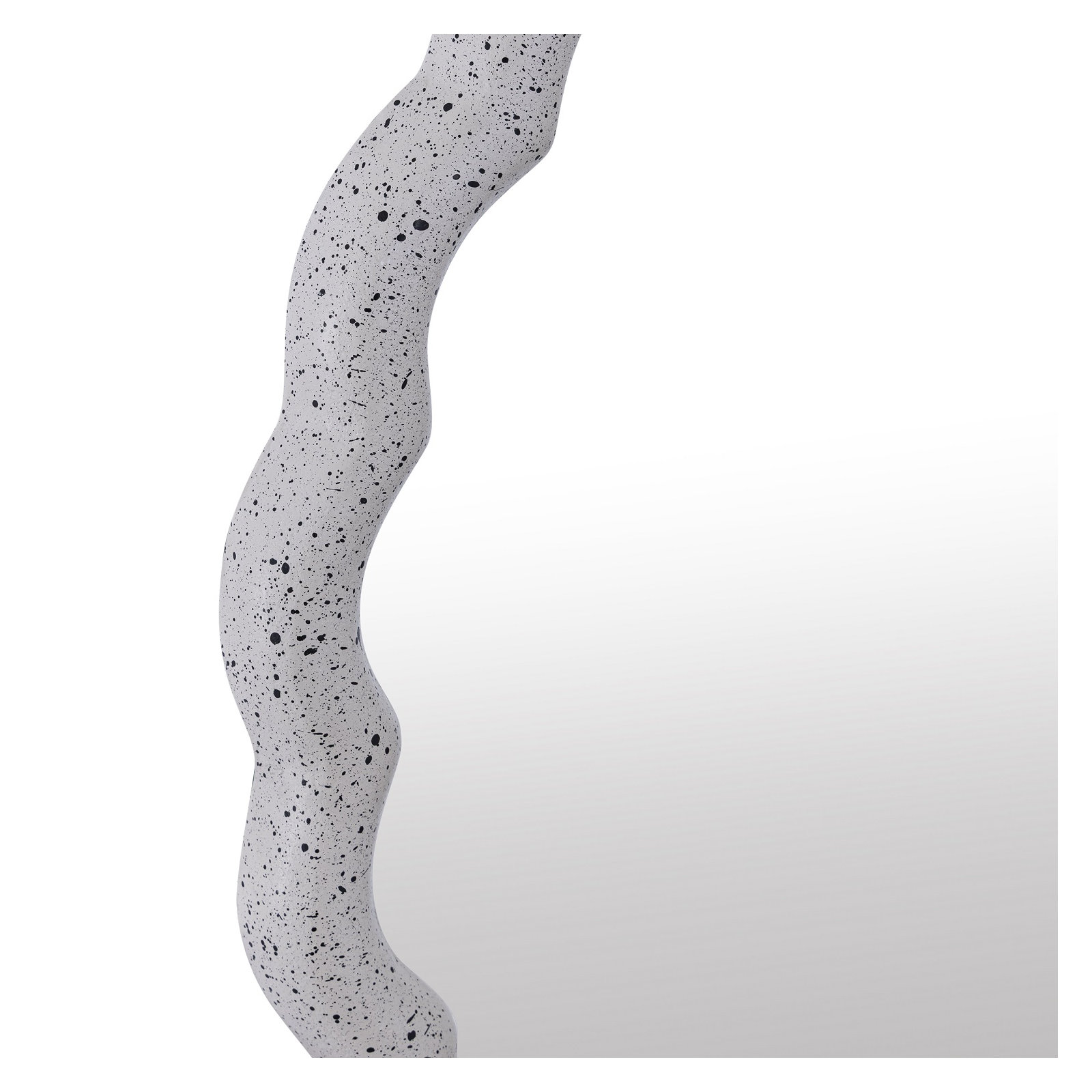 Aluminum Wave Mirror Medium, 27" x 27", White