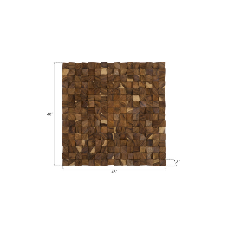Large Textured Brown Chamcha Wood Wall Art