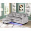 Canapé modulaire réversible en velours gris l 74 po Sorrento-1599890617