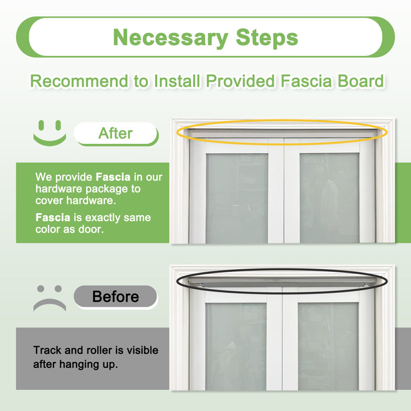 Panel Solid Wood Bi-Fold Door with Installation Hardware Kit, 48" x 80"
