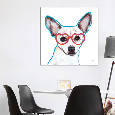 Bespectacled Pet I by Melissa Averinos - Wrapped Canvas Gallery-Wrapped Canvas Giclée