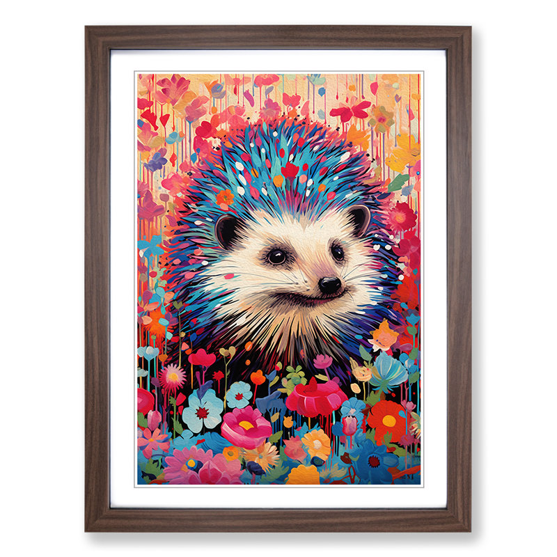 Hedgehog Pop - Framed Print, 34cmH x 25cmW
