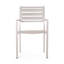 Chaise de salle à manger d'extérieur moderne en aluminium (ensemble de 2)