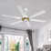 6-Blade Reversible LED Ceiling Fan with Light Kit and Remote Control