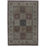 Wool Oriental Area Rug in Brown/Ivory/Burgundy