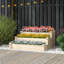 Arlmont & Co. 3-Tier Wooden Raised Garden Bed With Open-Ended Base Growing Planter For Backyard