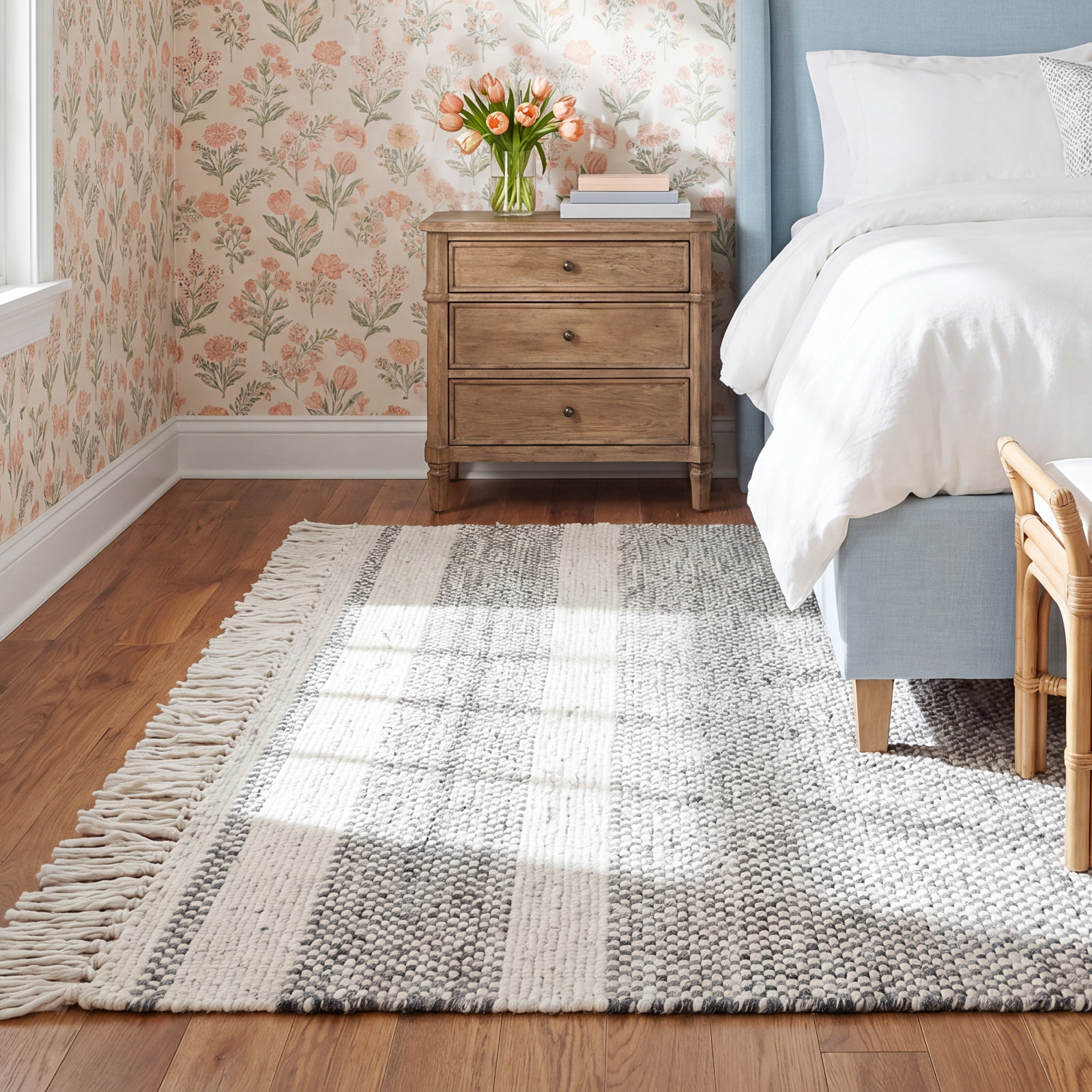 Bretson Hand-Woven Striped Rug, Rectangle 9' x 12'
