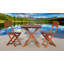 Galvan Square Eucalyptus Folding Outdoor Bistro Table , 70cm cm W 70cm cm D-12476649