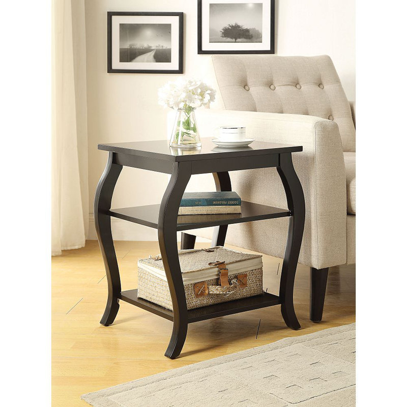 ACME Becci Accent Table, Black, Black, 23" H x 18" W x 18" D