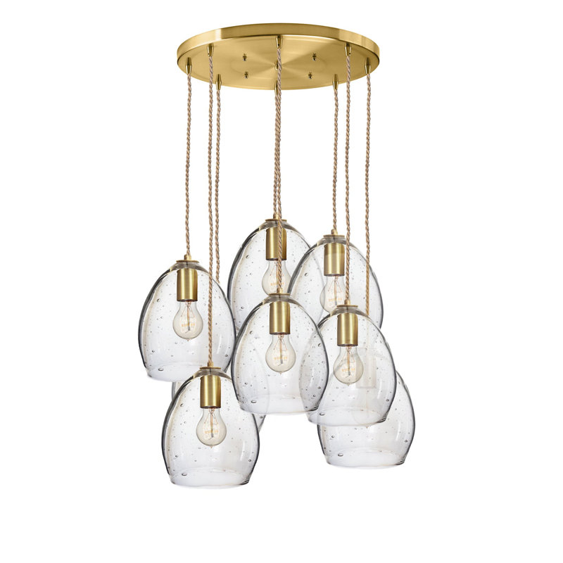 Orb 8 - Light Chandelier, Brass, 24" H x 24" W x 24" D