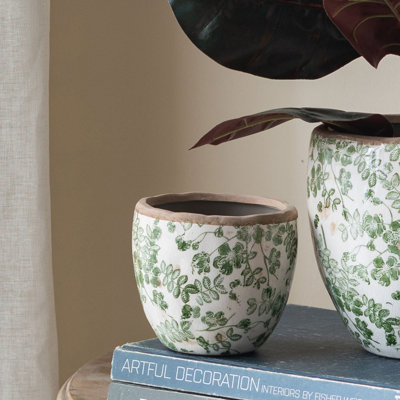 Vase en céramique avec motif floral