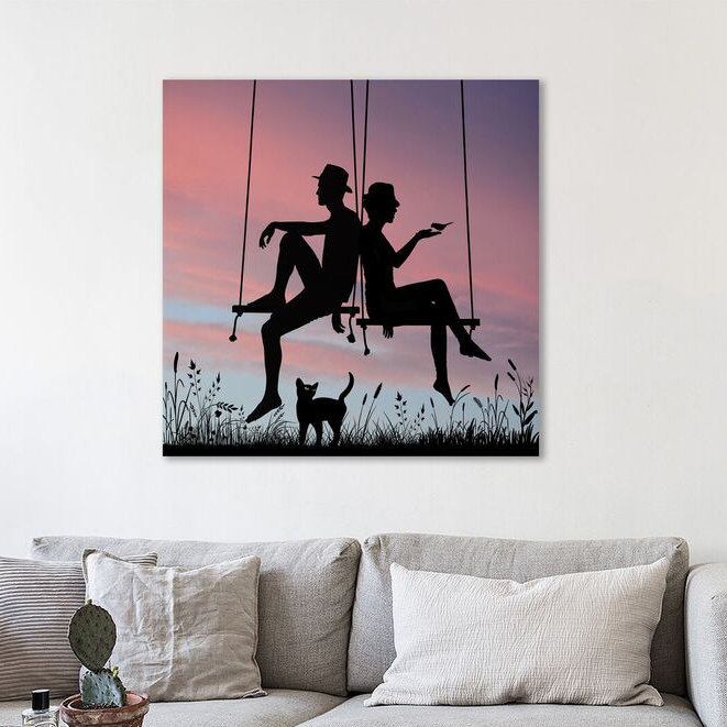 You're Cute When You're Jealous by Dominic Liam - Wrapped Canvas Print, 122cm H x 122cm W x 4cm D