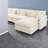 Compression Spacious Chenille Sectionals, 149.6 Inch Modern Home Sofa