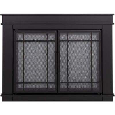 Portes de foyer en verre trempé fumé Alfye