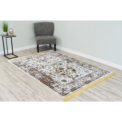 Tapis zone beige oriental
