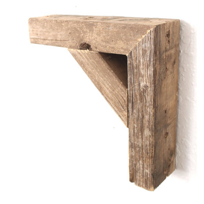 Suresh 2 Piece Triangle Cedar Solid Wood Bracket Shelf