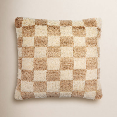 Villere Checkered Wool Blend Throw Pillow
