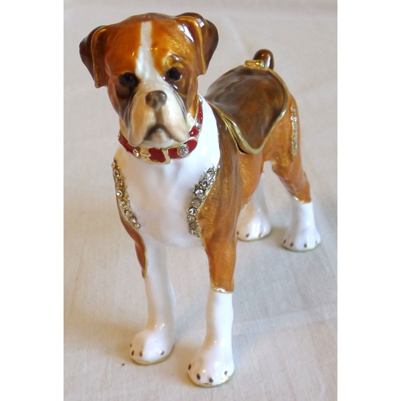 Boîte à bijoux pour chien boxer