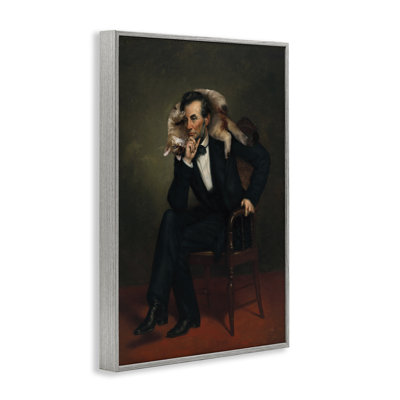 Cat & Historical Leader Framed Giclee, design by Sarah Adams