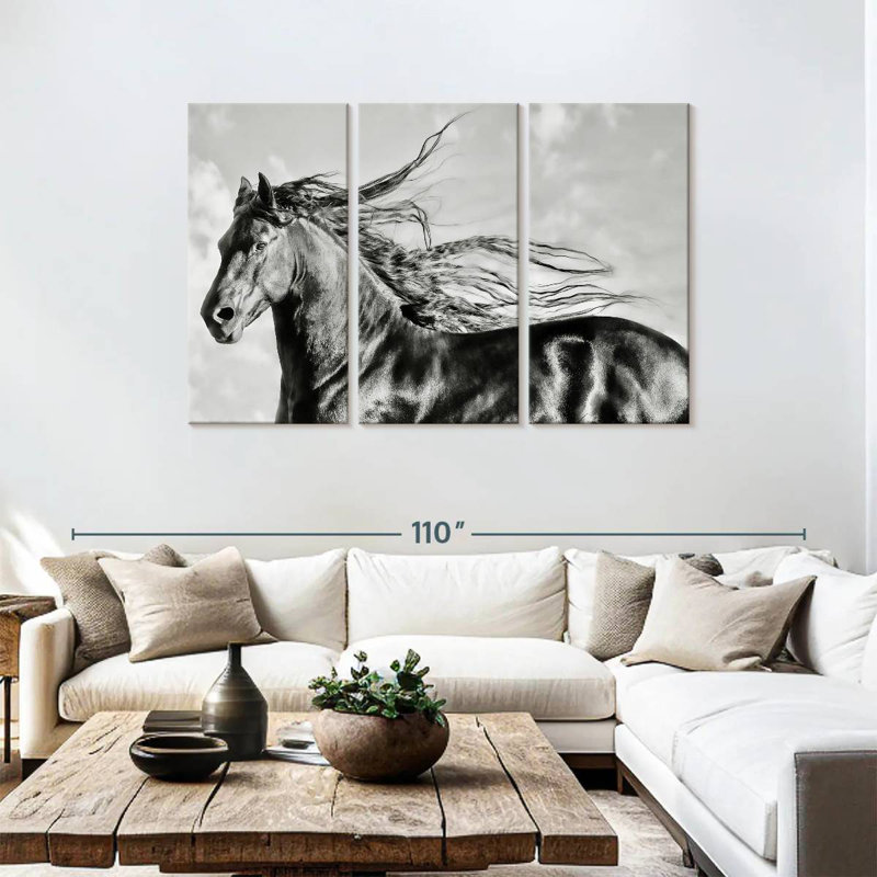 Wind Blown Mane III, 48" H x 74" W