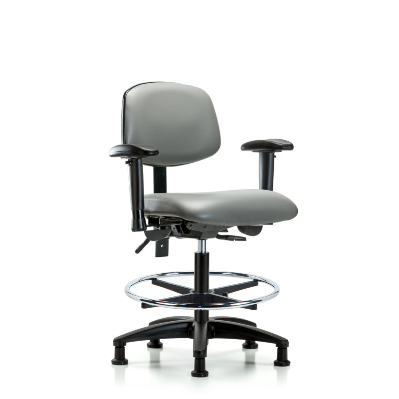 Chaise de travail Kyis, Gris clair, Oui, Patins