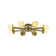 Transitional 8-Light Brass Flush Mount 
