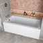 Baignoire en alcôve en acrylique blanc brillant avec drain extérieur 66 po x 32 po Streamline-101700154