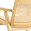 Chaise d'appoint rembourrée avec dossier en rotin