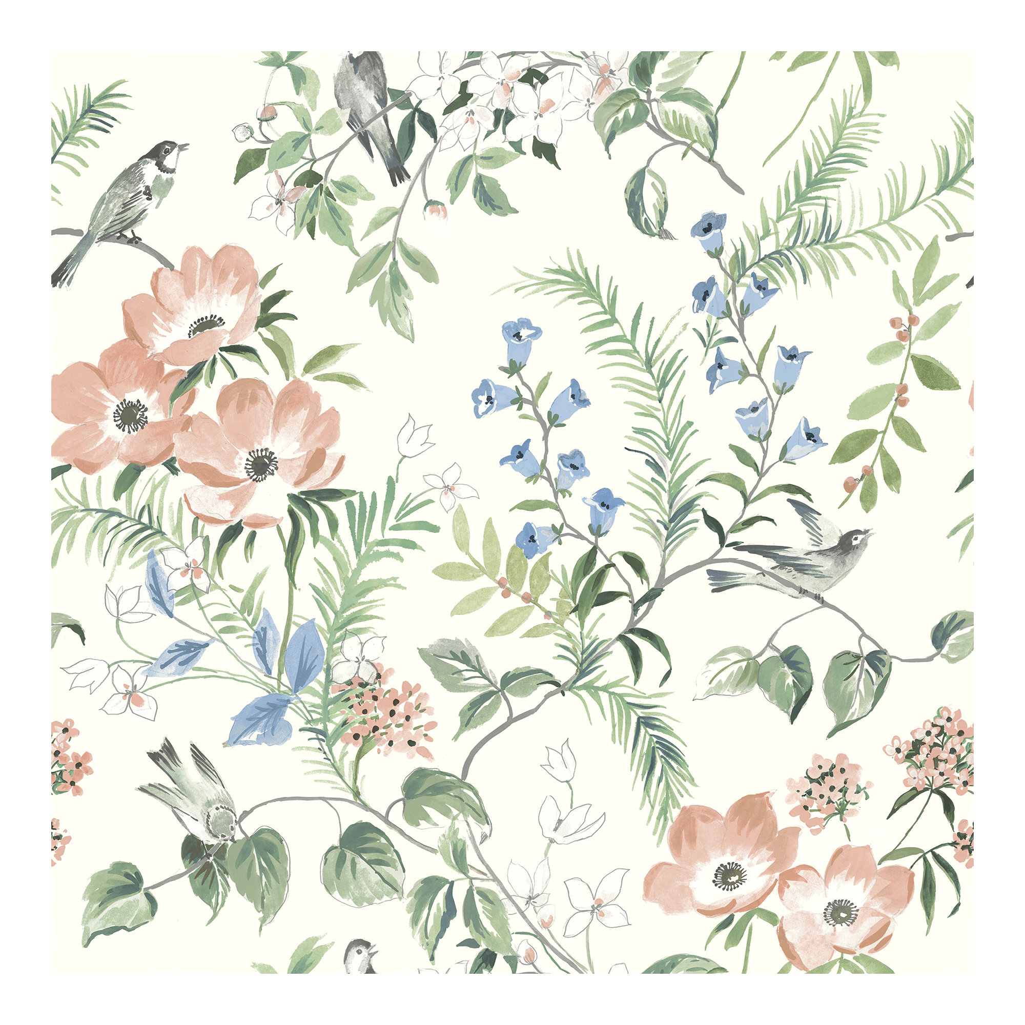 Harton Floral Roll, Beige