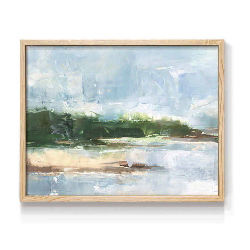 Tropical Shore II - Reproduction encadrée - Restickable, H 8 po x l 10 po, Naturel