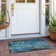 Machine Washable Indoor/Outdoor Xhevrie Blue Rug