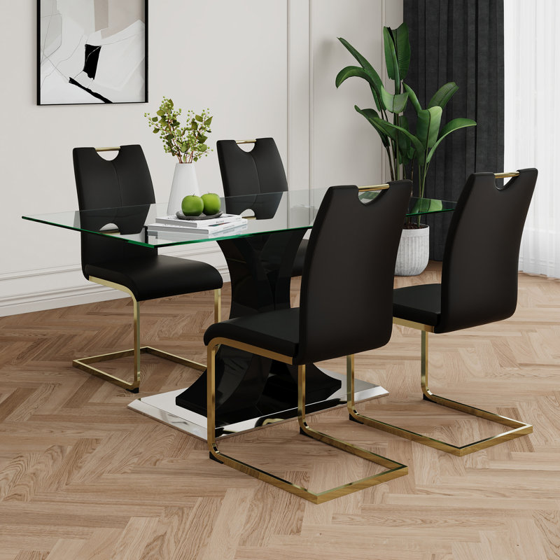 Table en verre de style moderne